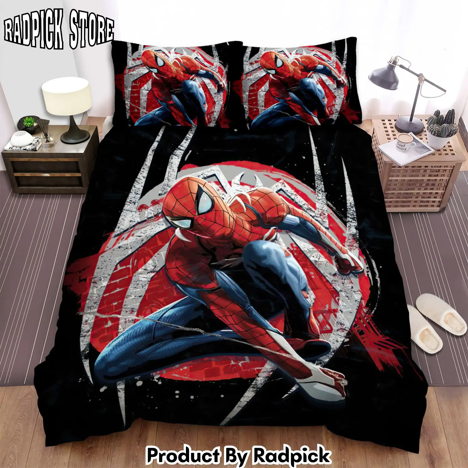Radpick spiderman game web duvet cover bedroom sets comfortable bedding sets rp3272086